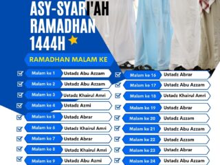 JADWAL IMAM TARAWEH 1444H