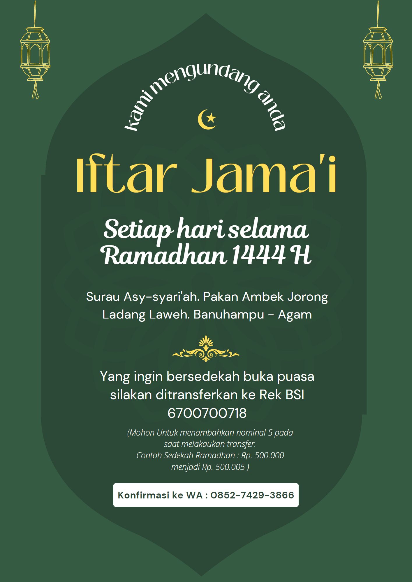 Undangan Ifthor Jama'i Ramadhan 1444H Undangan Ifthor Jama'i Ramadhan 1444H