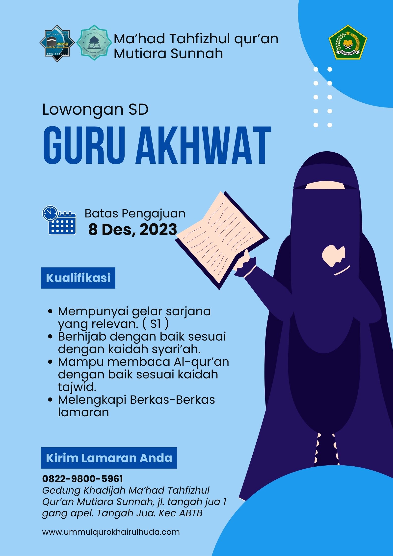 LOWONGAN GURU SD AKHWAT