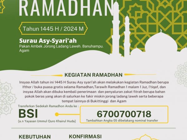 KEGIATAN RAMADHAN 1445H