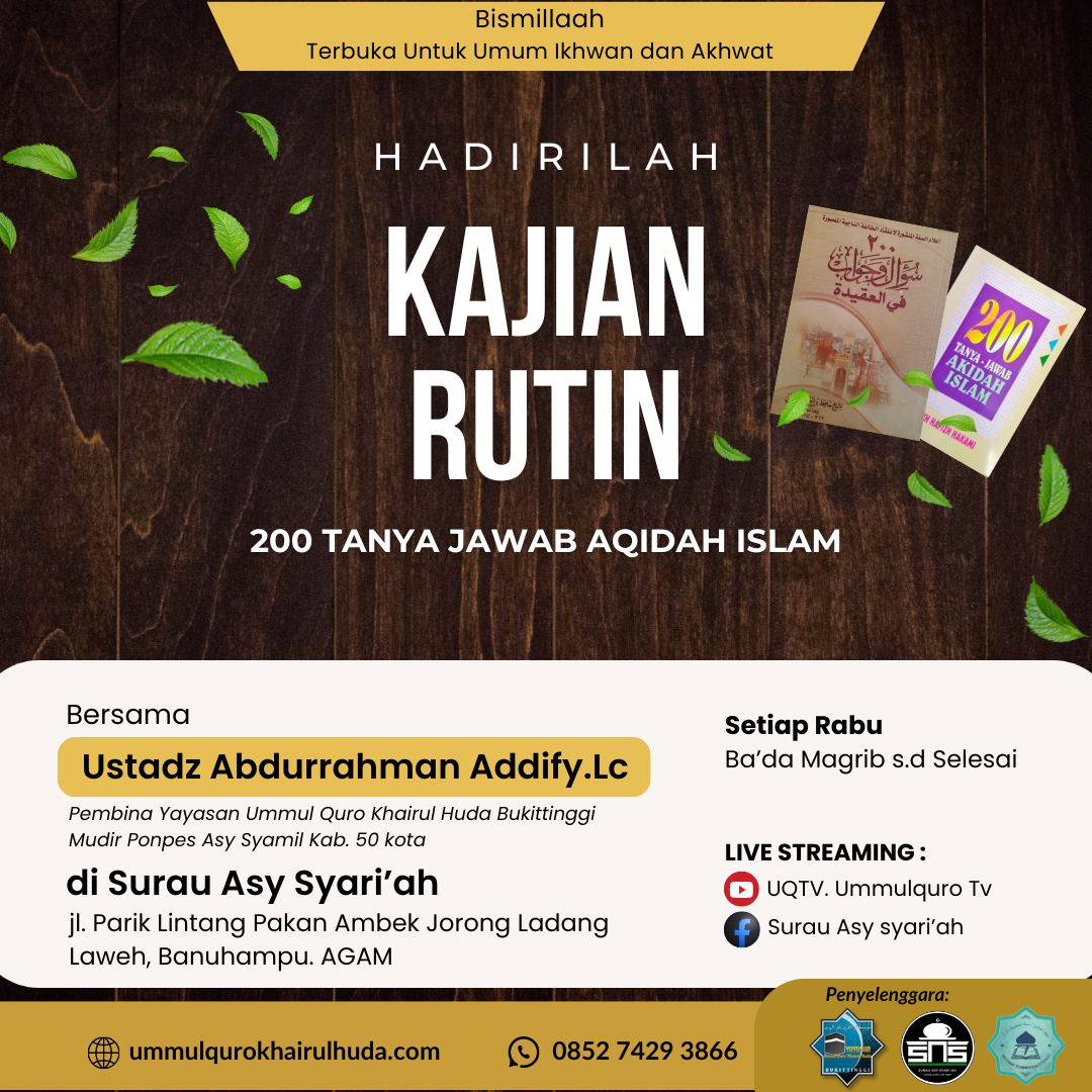 200 Tanya Jawab Aqidah Islam (Ustadz Abdurrahman Addify.Lc) 200 Tanya Jawab Aqidah Islam (Ustadz Abdurrahman Addify.Lc)